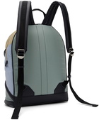 Alexander McQueen Beige & Blue 'The Harness' Backpack