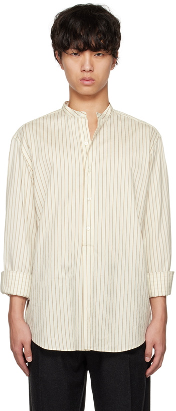 Photo: Ralph Lauren Purple Label Beige Striped Shirt