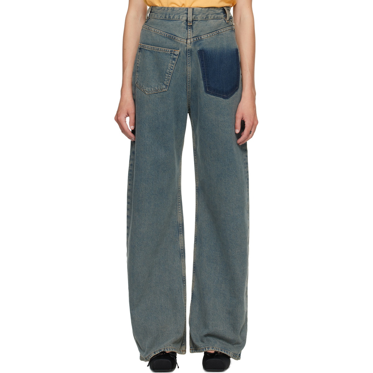 MM6 Maison Margiela Blue Back-To-Back Jeans