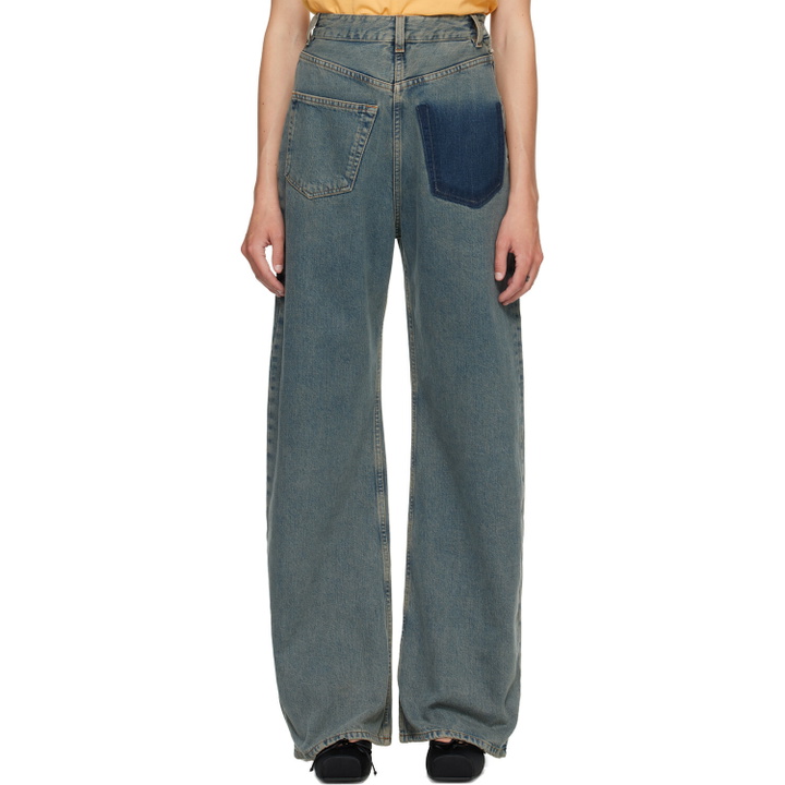 Photo: MM6 Maison Margiela Blue Back-To-Back Jeans