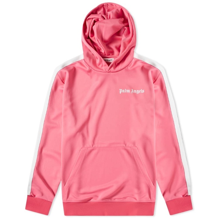 Photo: Palm Angels Taped Track Hoody Pink & White