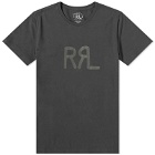 RRL Men's Logo T-Shirt in Faded Black Canvas