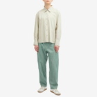 Craig Green Men's Hand-Frayed Stripe Trousers in Green/Cream