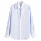 Acne Studios Men's Sont Poplin Long Sleeve Shirt in Blue/White