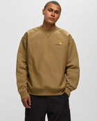 Carhartt Wip American Script Sweat Brown - Mens - Sweatshirts