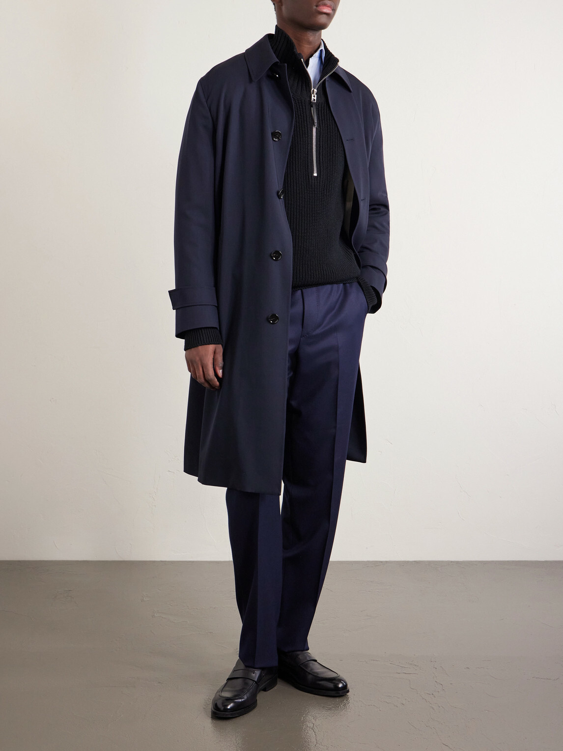 Dunhill - Tapered Wool Trousers - Blue