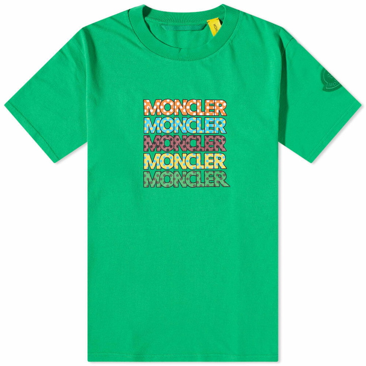 Photo: Moncler Men's Genius Dot Logo T-Shirt in Green