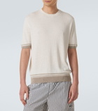 Zegna Waffle-knit silk, linen, and cashmere sweater