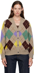 &Daughter Taupe Ava Argyle Cardigan
