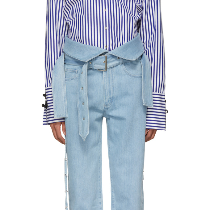 Marques Almeida Blue Crossover Jeans