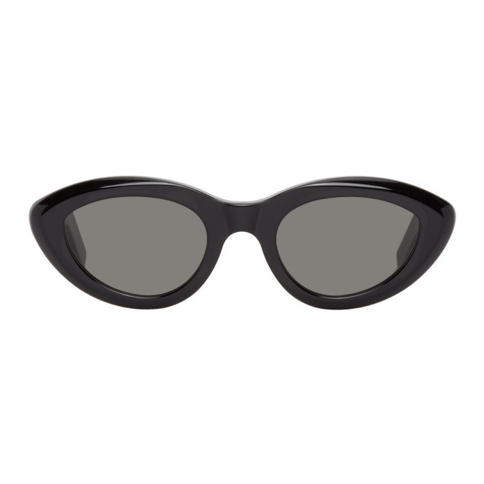 Photo: RETROSUPERFUTURE Black Cocca Oval Sunglasses