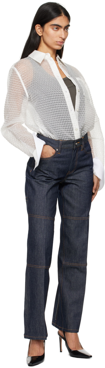 Helmut Lang Indigo Zip Carpenter Jeans Helmut Lang