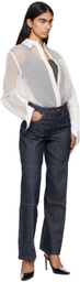 Helmut Lang Indigo Zip Carpenter Jeans