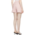 Alexander McQueen Pink Scalloped Knit Shorts