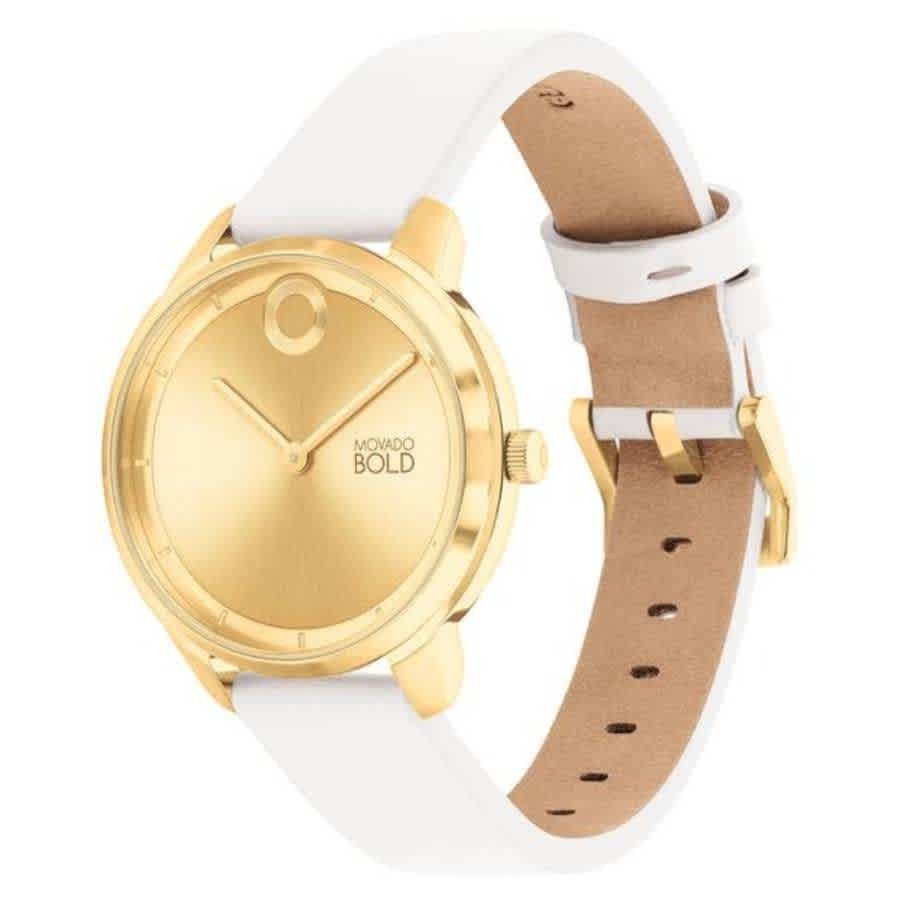 Movado Trend Element Quartz Gold Dial Ladies Watch 3600985