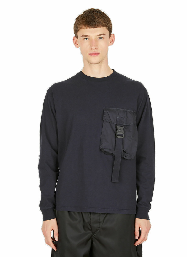 Photo: Buckle Pocket Sweatshirt in Blue