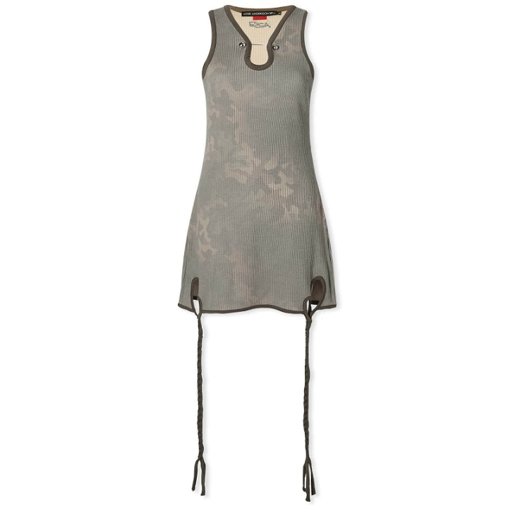 Photo: Andersson Bell Women's Camouflage Hand-Braided Waffle Dress in Sand