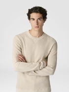 Missoni - Crew-neck cotton and viscose sweatshirt with tone-on-tone zigzag pattern, Men, Beige