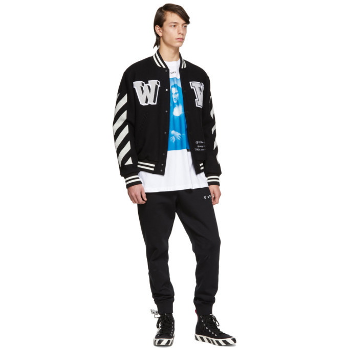 Bombers Off-White - Logo embroidery bomber - OMEA315S23FAB0011008