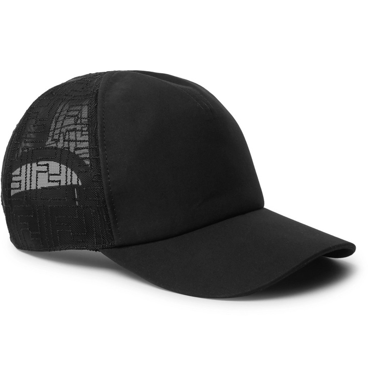Photo: Fendi - Logo-Embroidered Mesh and Shell Baseball Cap - Black
