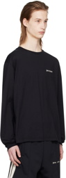 Palm Angels Black Embroidered Long Sleeve T-Shirt