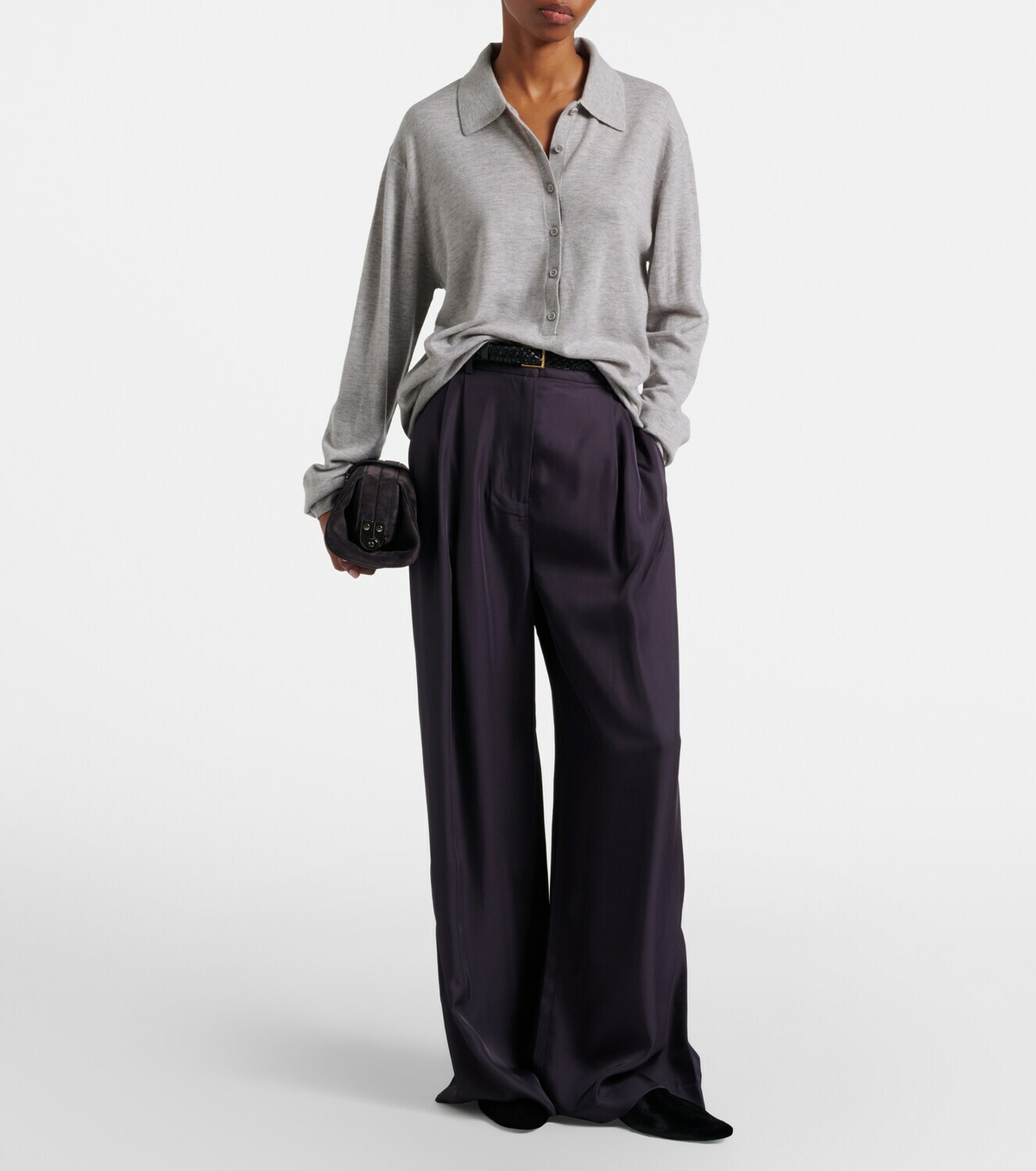The Frankie Shop Tala wool-blend polo sweater