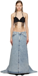 Vaquera Blue Gown Denim Maxi Skirt