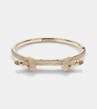 Ananya Chakra Icon 18kt gold bracelet with diamonds and quartz