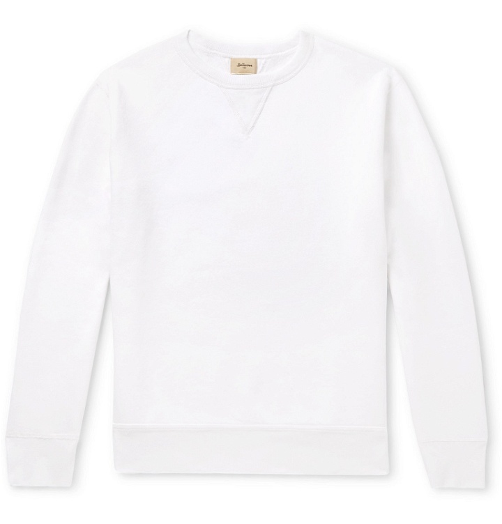 Photo: Bellerose - Fleece-Back Cotton-Jersey Sweatshirt - White