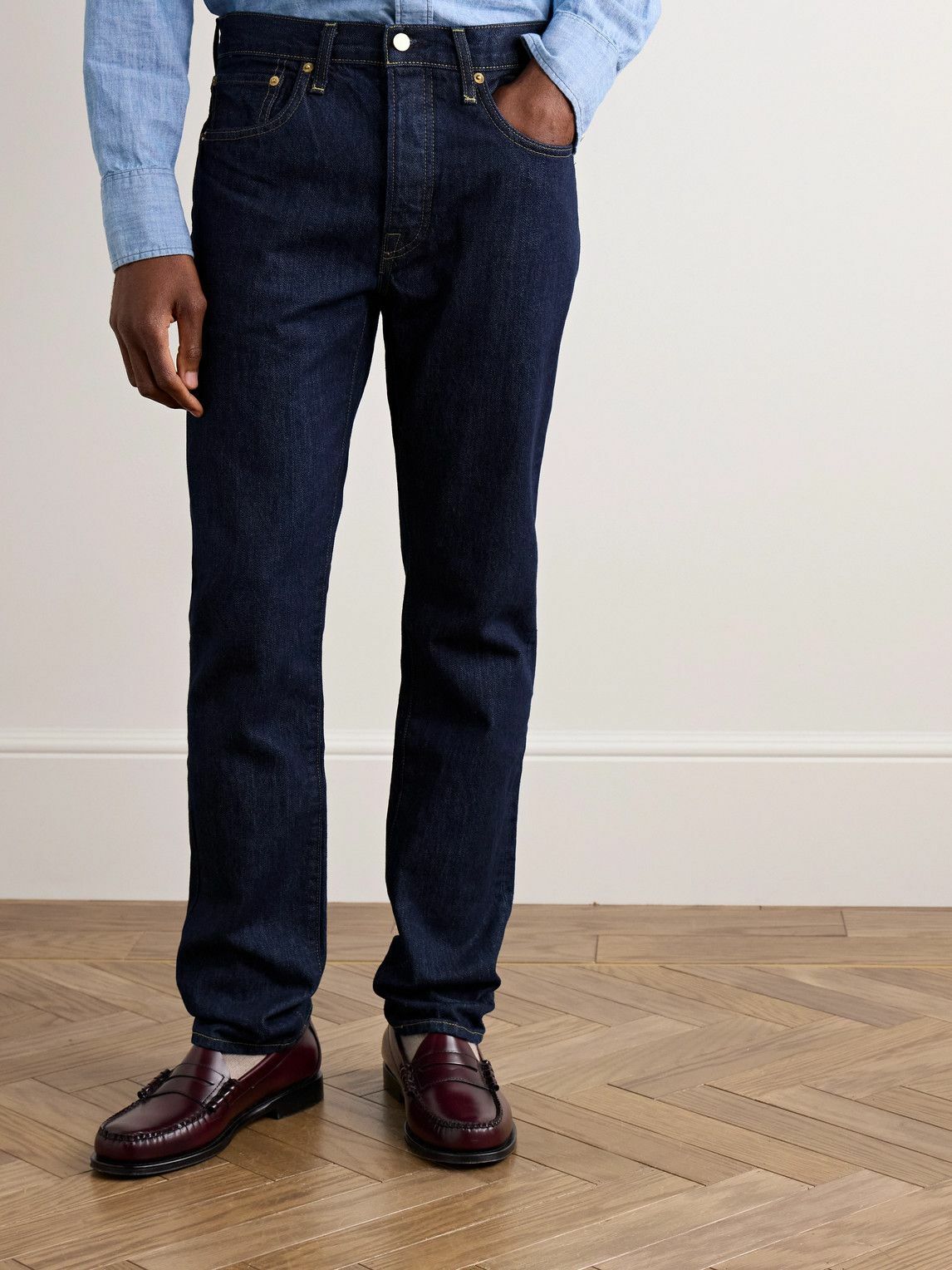 Sid Mashburn - Slim-Fit Straight-Leg Jeans - Blue
