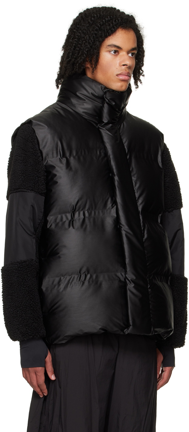 RAINS Black Bator Puffer Vest Rains