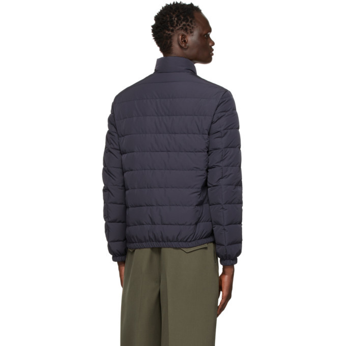 ジャケット・アウター Versace downjacket with medusa patch Versace Navy Down Medusa Patch Jacket Versace
