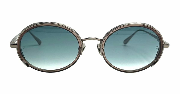 Photo: Linda Farrow Finn - Light Gold / Translucent Brown Sunglasses