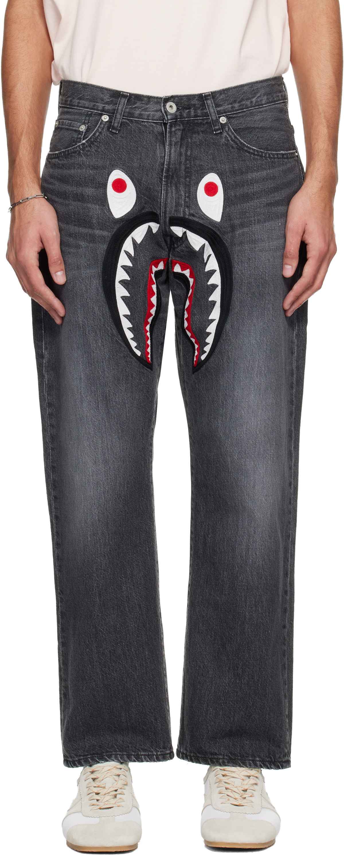 BAPE Black Shark Loose Fit 13 oz Jeans