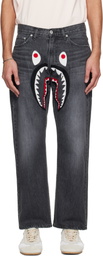 BAPE Black Shark Loose Fit 13 oz Jeans
