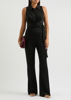 Diane Von Furstenberg Kellie Wide-leg Jersey Jumpsuit Black