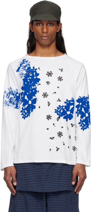 Photo: SC103 SSENSE Exclusive White Warf Nest Long Sleeve T-shirt