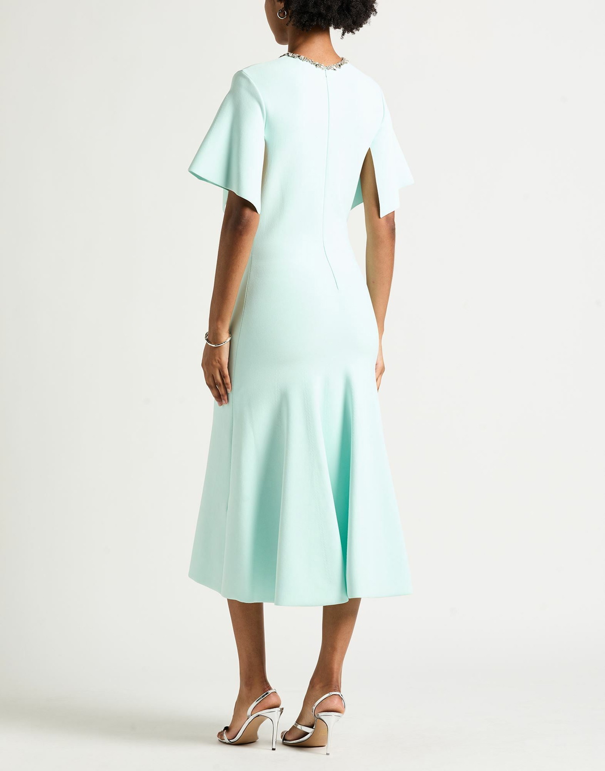 Mcqueen Womens Midi dress Turquoise