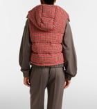 Moncler Niverolle checked wool-blend down vest