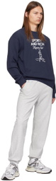 Sporty & Rich Navy Running Man Sweatshirt