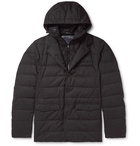 Herno Laminar - Quilted Tech-Flannel and GORE-TEX Hooded Down Jacket - Gray