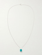 Mikia - Rectangle Sterling Silver Turquoise Necklace