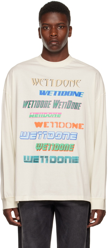 Photo: We11done Off-White Multi Long Sleeve T-Shirt