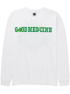 GOOD MORNING TAPES - Good Medicine Printed Organic Cotton-Jersey T-Shirt - White