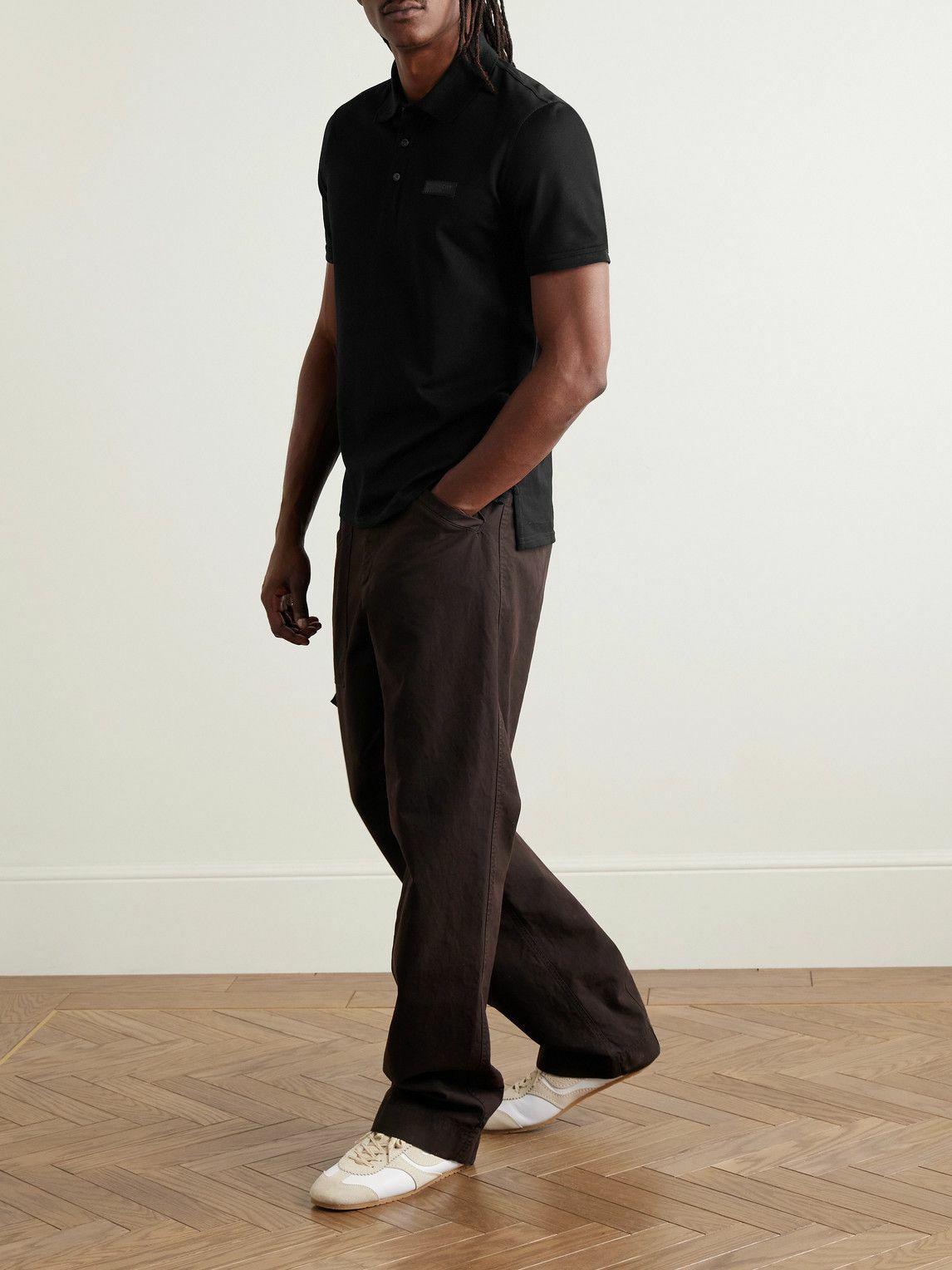 Givenchy - Cotton-Piqué Polo Shirt - Black
