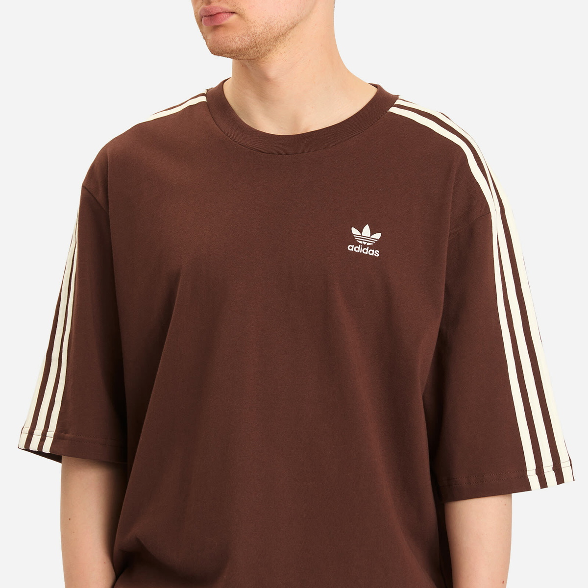 Adidas Men's Oversize T-Shirt in Auburn/Off White