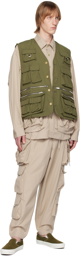 mastermind WORLD Khaki Multi-Pocket Vest