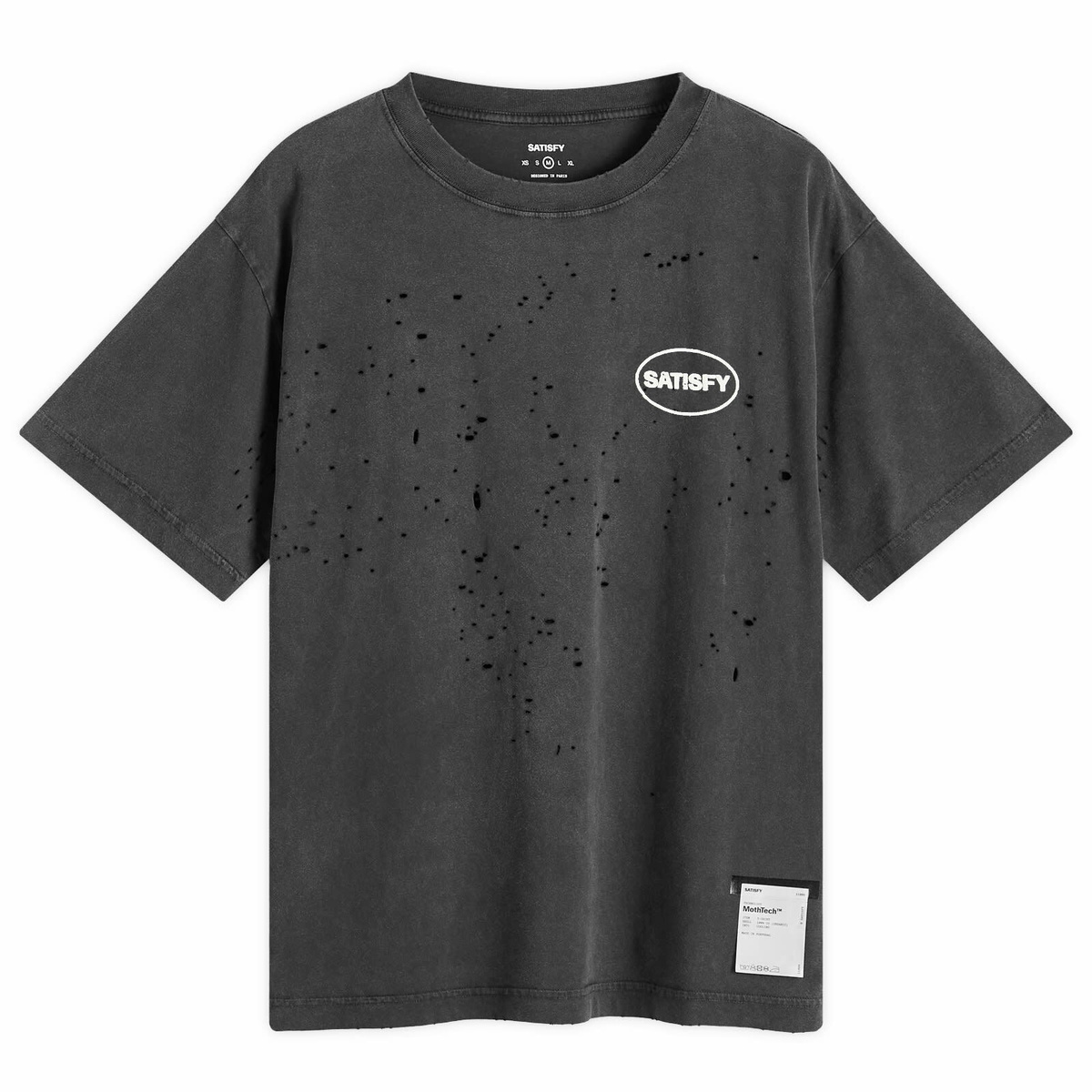 Satisfy Men's MothTech Oval T-Shirt in Aged Black Satisfy