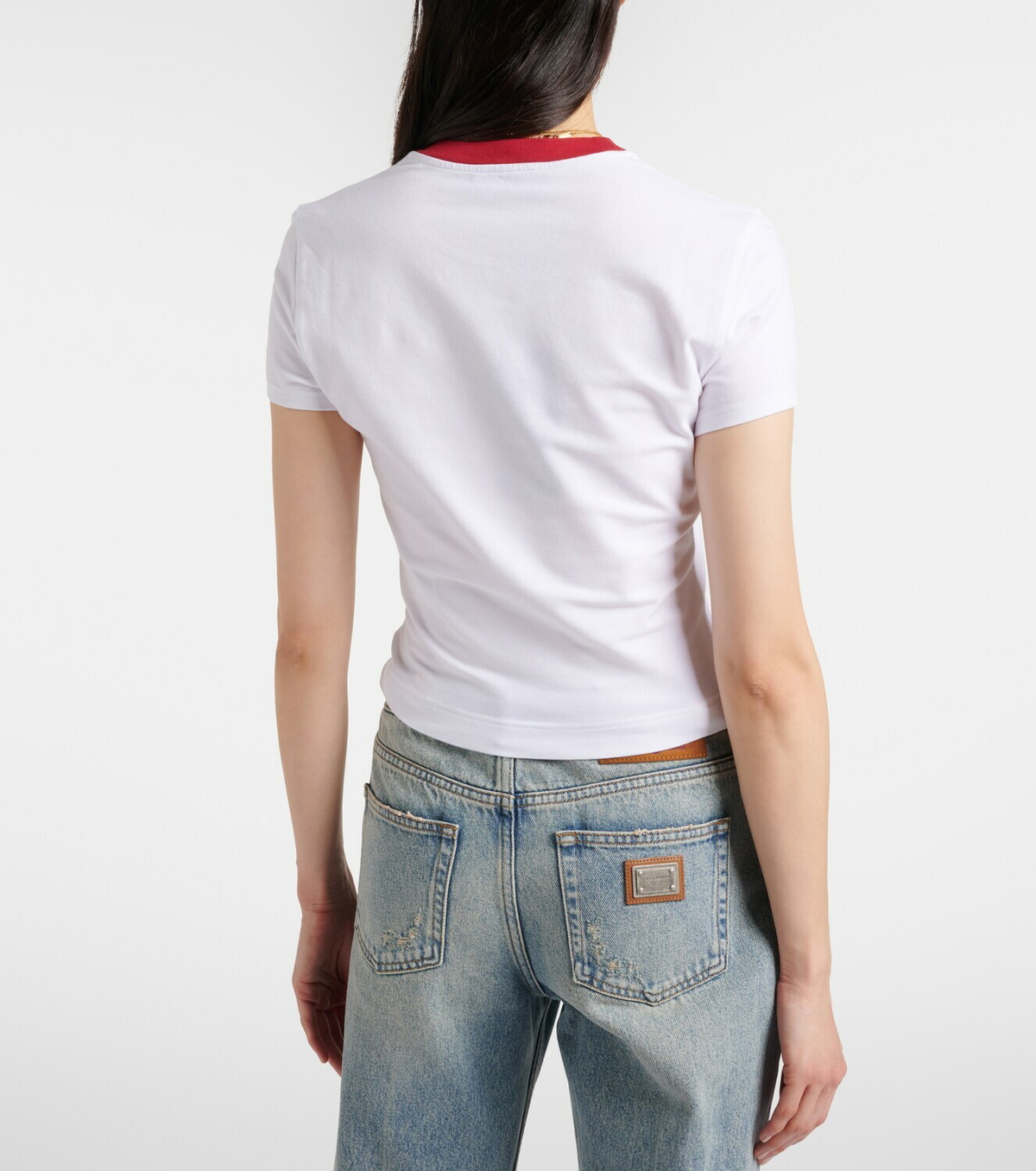 Dolce&Gabbana Printed cotton-blend jersey T-shirt