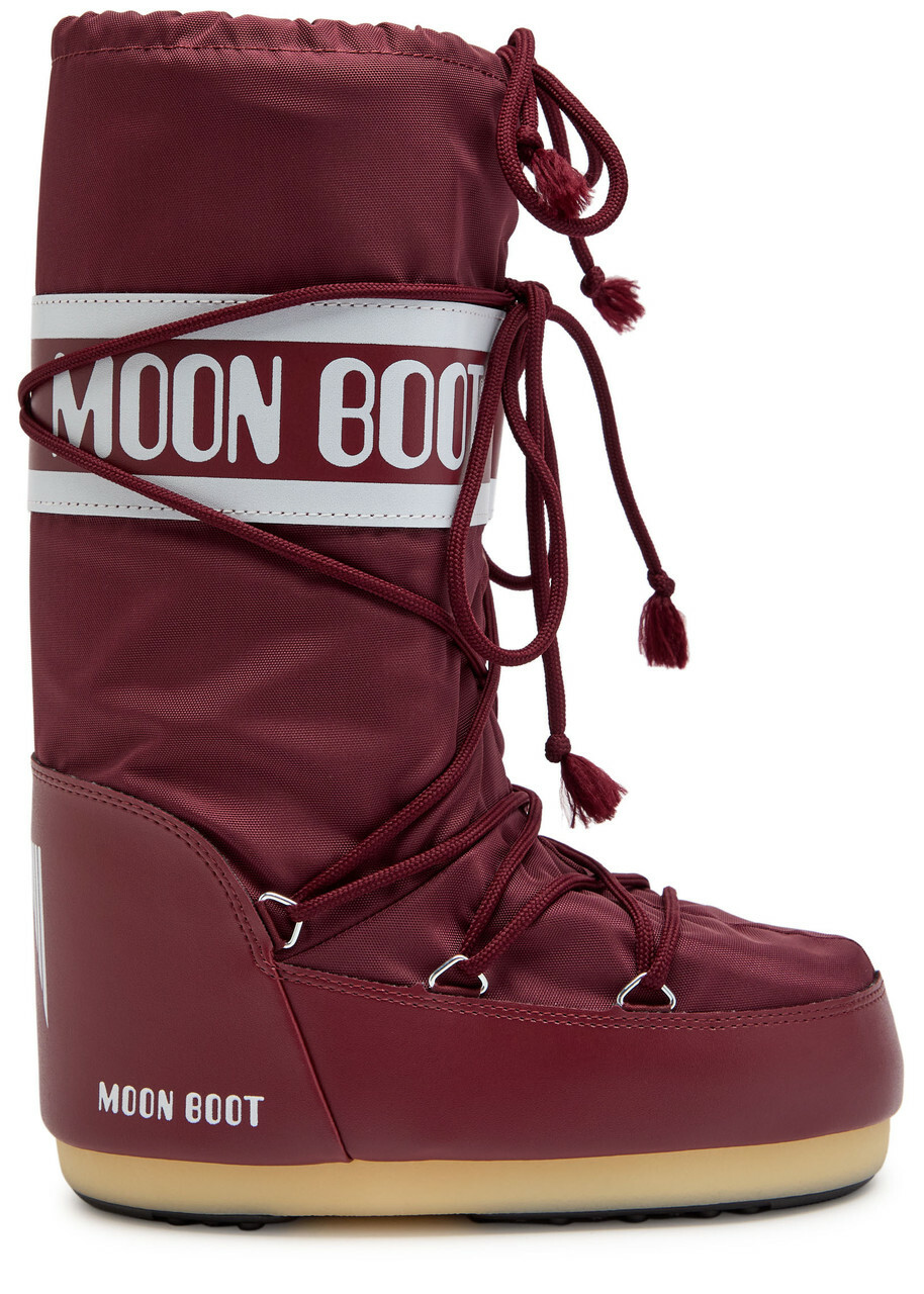 Moon Boot Icon Padded Nylon Mid-calf Snow Boots Burgundy 3941 (IT39 41 / UK6